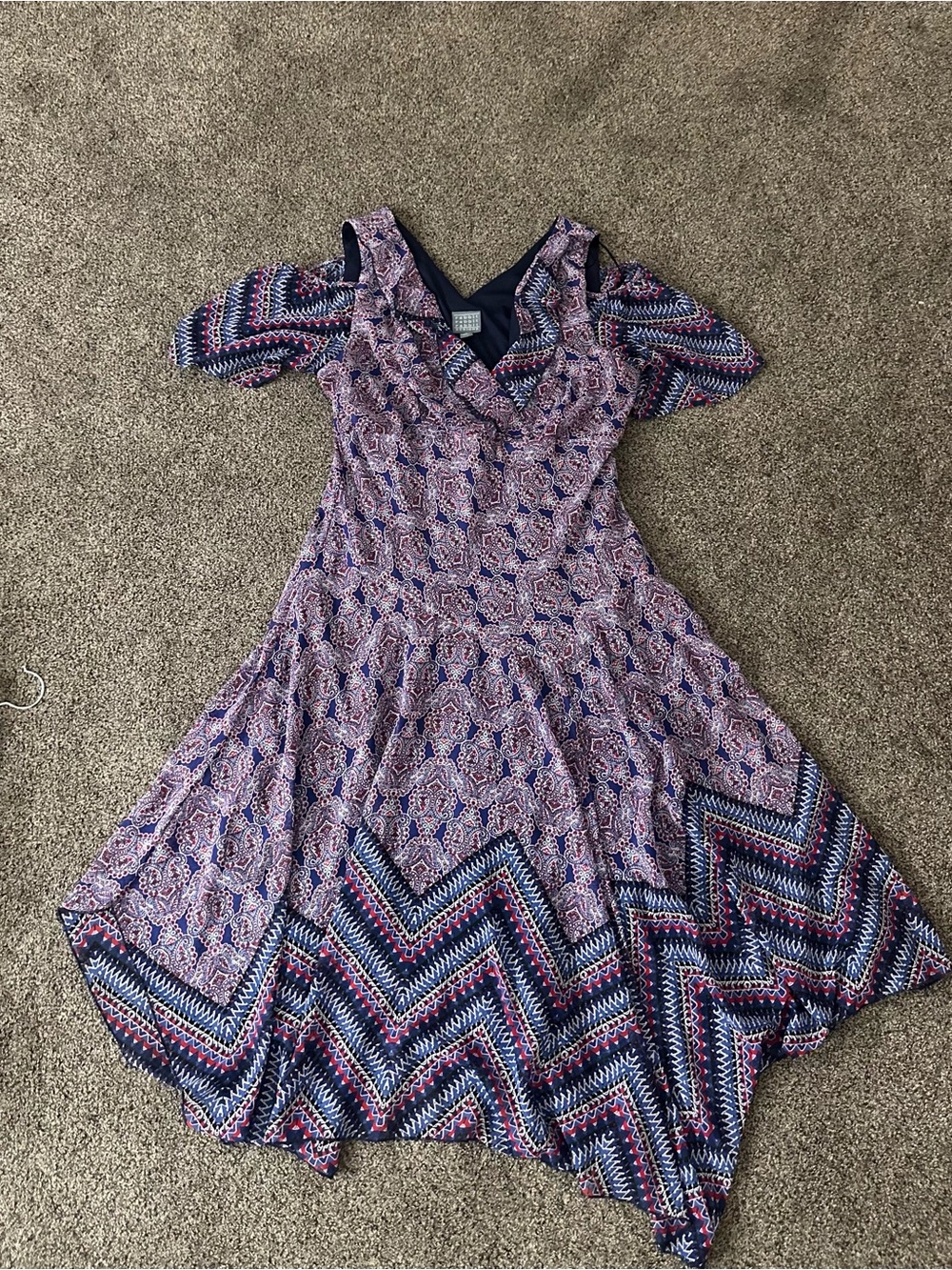 Rabbit Rabbit Rabbit Purple and Navy Maxi Dress